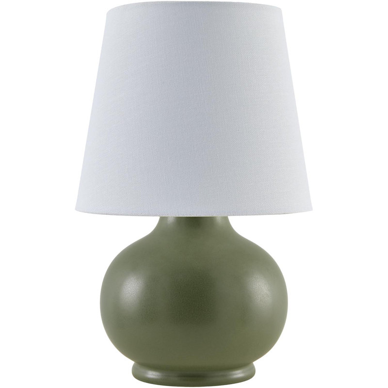 Abat-jour tambour Momsen, Vert foncé, H 13 po x l 8 po x P 8 po