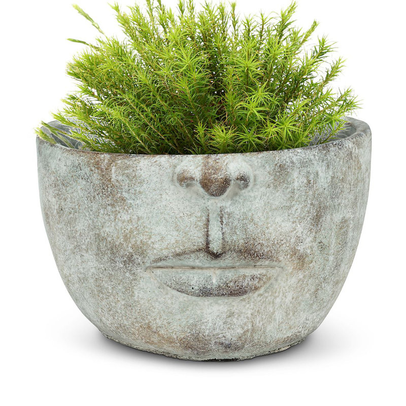 Pot de fleurs statue en ciment