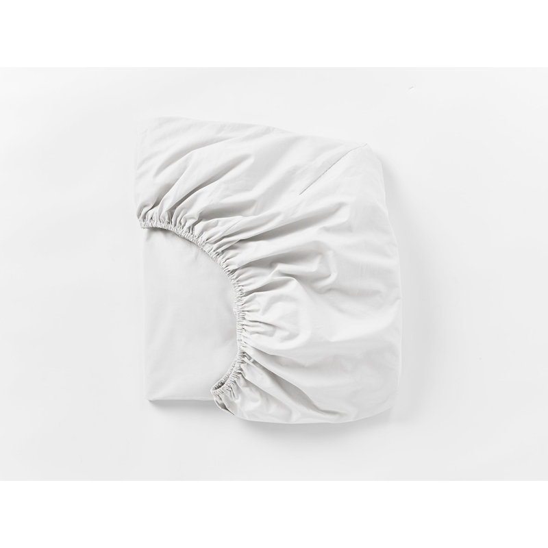 Drap-housse raffiné en percale biologique, Blanc alpin, Drap-housse de taille très grand