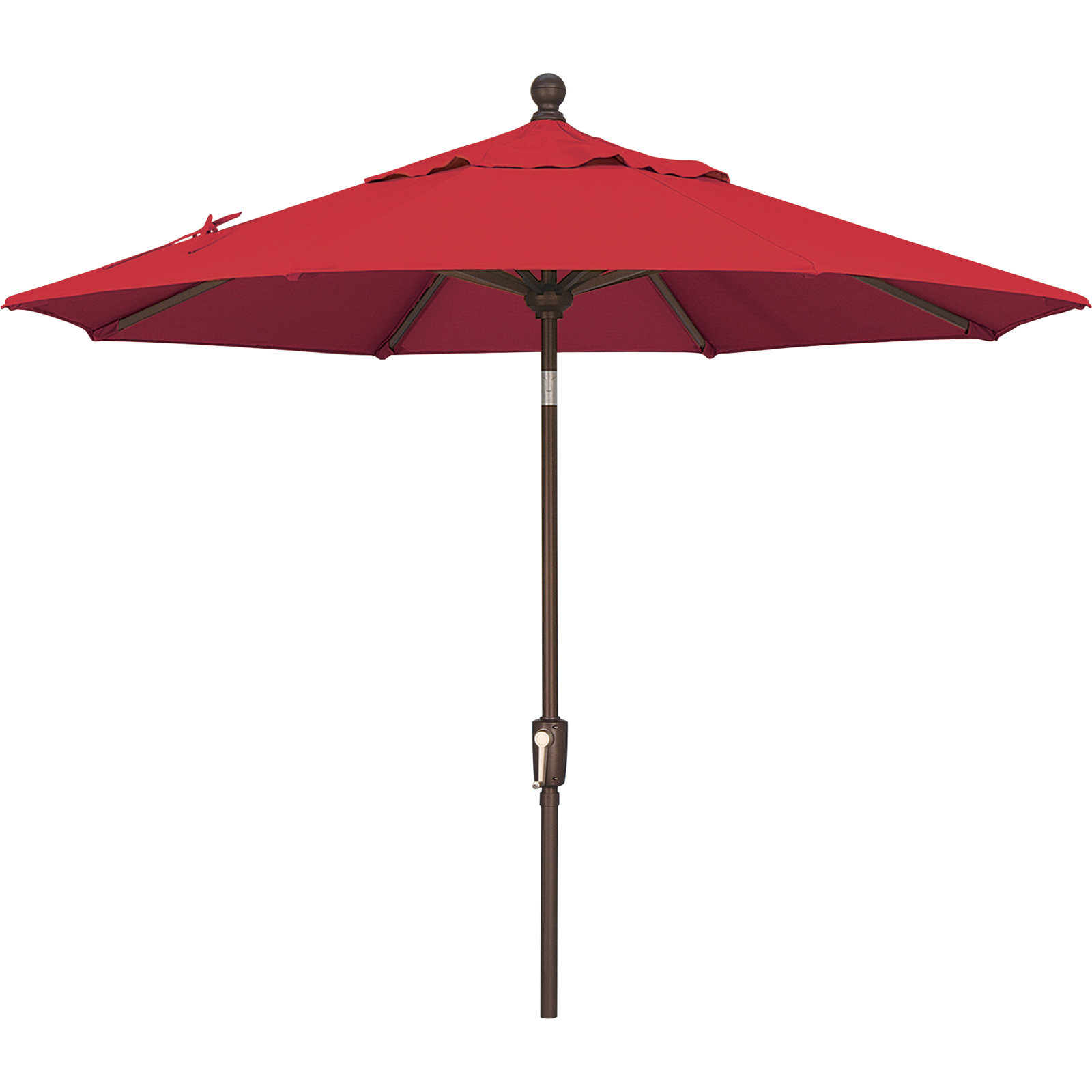 Launceston Market Umbrella, Canvas Jockey Red Sunbrella® Canvas, Bronze, 96" H x 90" W x 90" D