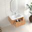 Armoire de salle de bain murale flottante en bois massif 30 po-126271701
