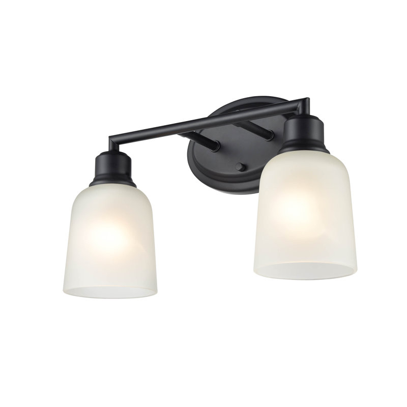 Éclairage pour meuble-lavabo noir mat 2 lumières Amberle