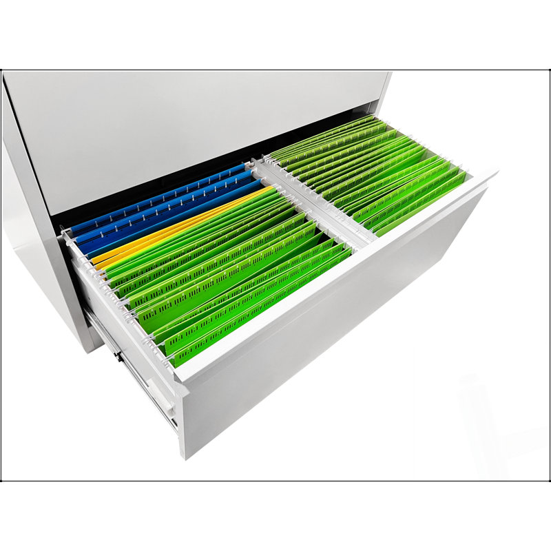 Classeur latéral à 4 tiroirs, métal robuste, largeur de 35,4 pouces, verrouillage, rangement vertical peu encombrant pour les dossiers de format lettre / légal / A4