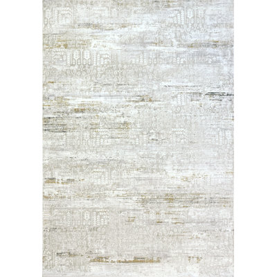 Tapis ivoire/gris zone Cyra