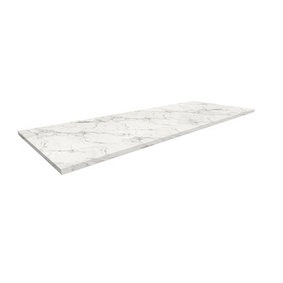 Plan de travail stratifié en marbre blanc