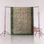 Tapis décoratif vert moderne beige à motif floral rose-2084700600