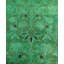 Tapis unique noué à la main Rachal - vert, 12 pi 1 po x 17 pi 10 po