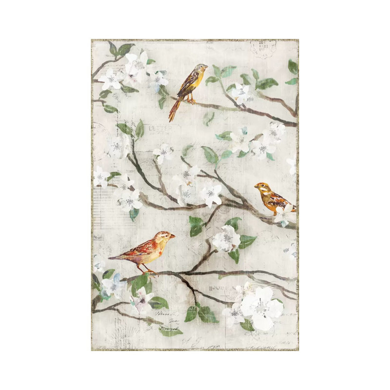 Songs Of Blossoms I by Edward Selkirk - No Frame Print on Canvas, 30.48 cm H x 45.72 cm W