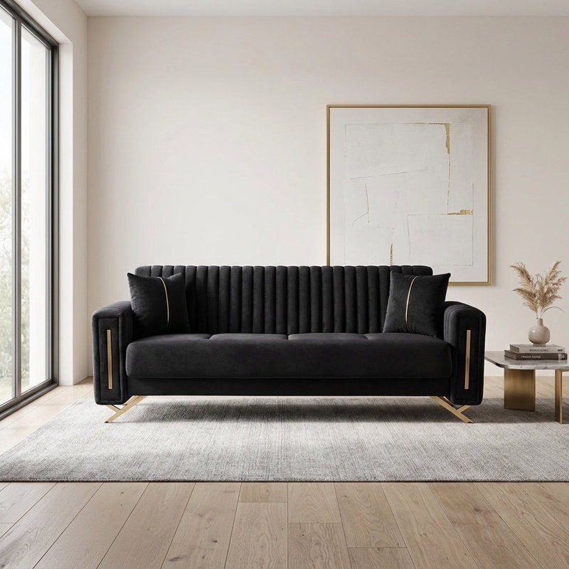Canapé convertible Modern, Noir