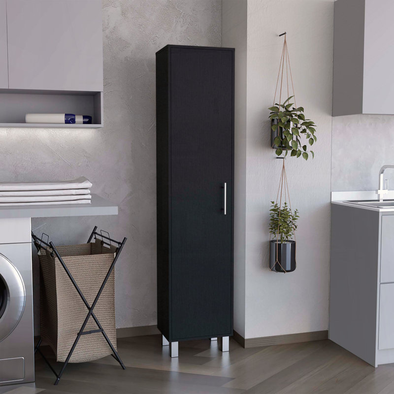 Tall Broom Closet Black