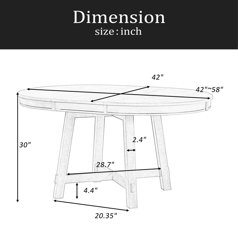 Table de salle à manger extensible Farmhouse, Espresso