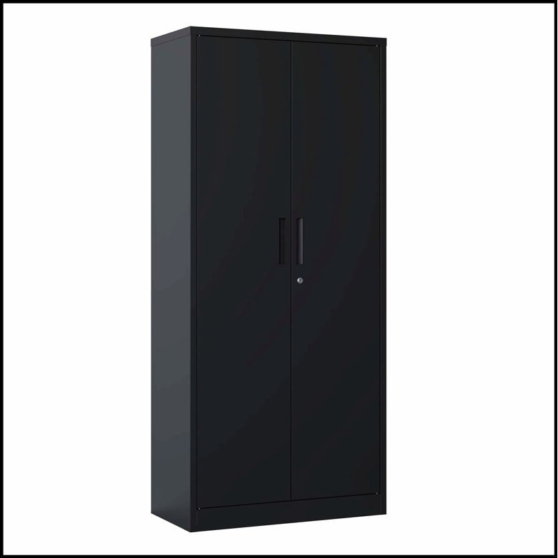 72 Inch Tall Metal Garage Storage Cabinet with Locking Doors and Adjustable Shelves, Perfect for Secure Tool and Equipment Storage