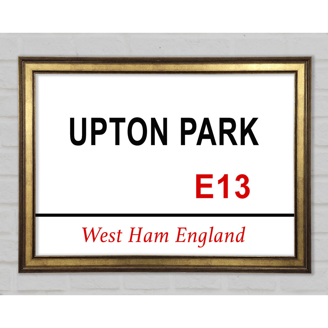 Upton Park Signs Gerahmter Druck