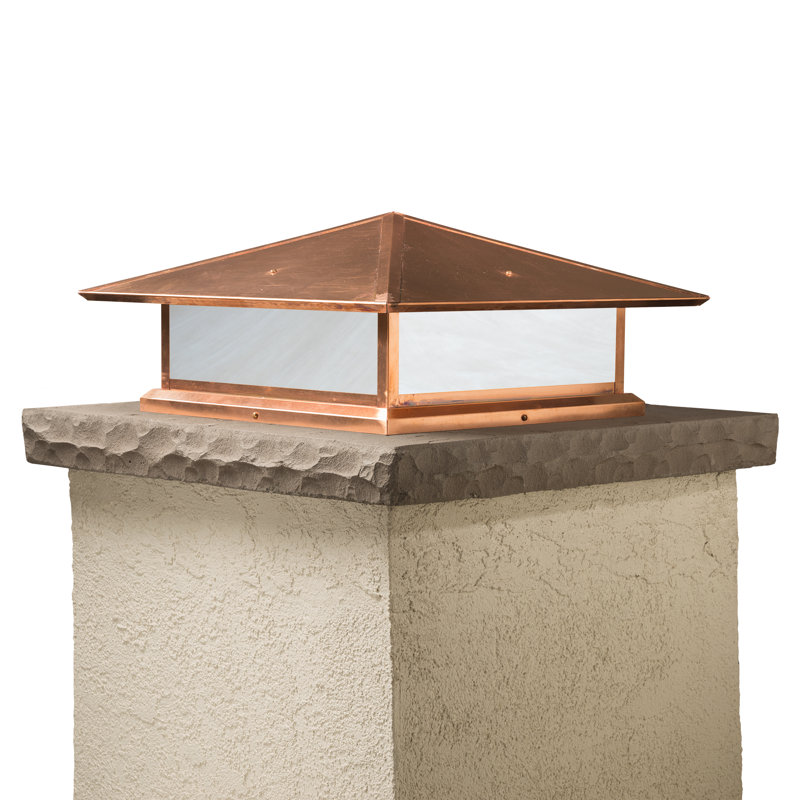 Luminaire suspendu à 1 lumière Abston, Blanc vaporeux, Bronze thermolaqué, H 8 po x l 14,5 po x P 14,5 po