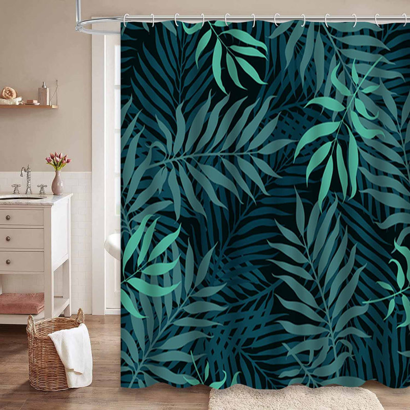 Rideau de douche PalmMint, L 72 po x l 78 po