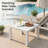 4-piece Outdoor Aluminum Chaise Lounge Set With Adjustable Backrests, Side Tables And Cushions-1814648420