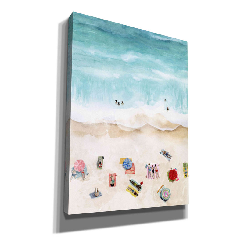 «Beach Week I» par Grace Popp, toile murale en verre, H 54 po x l 40 po x P 1,5 po