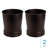 iDesign Set of 2 Steel Round Bathroom Trash Cans - Bronze