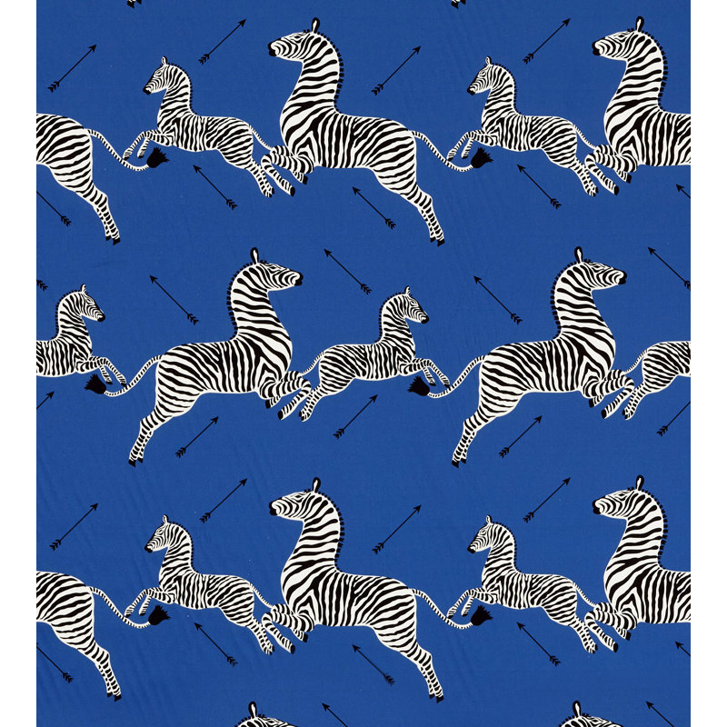 Tissu 100% coton Zebras Petite, Denim