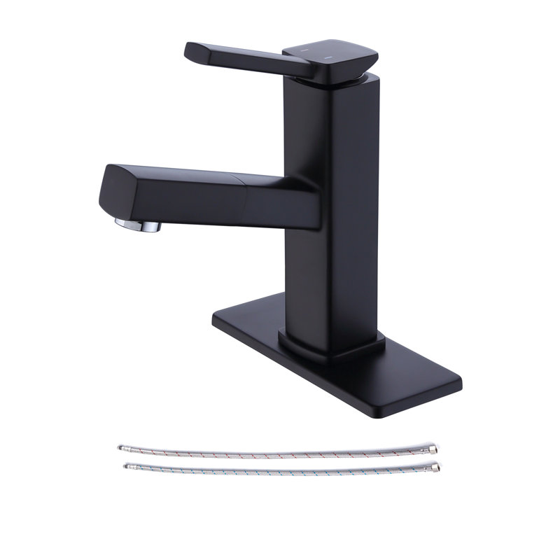 Single-Hole Single-handle Bathroom Faucet, Matte Black