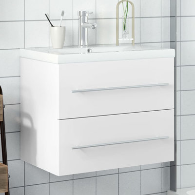 Argita 60mm Single Bathroom Vanity with Drop In Ceramic Basin