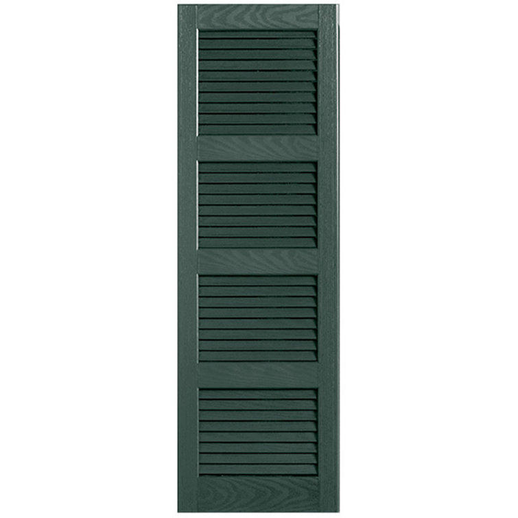 Straight Top Full-style Open Louvre Shutters Pair