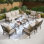 Ensemble de conversation de patio 7 pièces en métal avec canapé, chaises et repose-pieds
