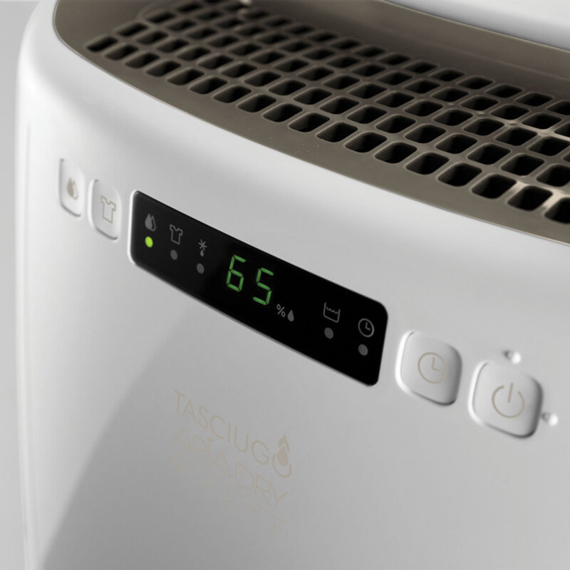 De'longhi Tasciugo AriaDry Multi Dehumidifier, White/Grey, 20" H x 33.4" W x 13.14" D
