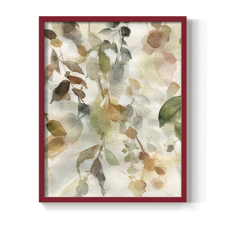 Cascading Nature II, reproduction encadrée - bois massif, Rouge, H 10 po x l 8 po