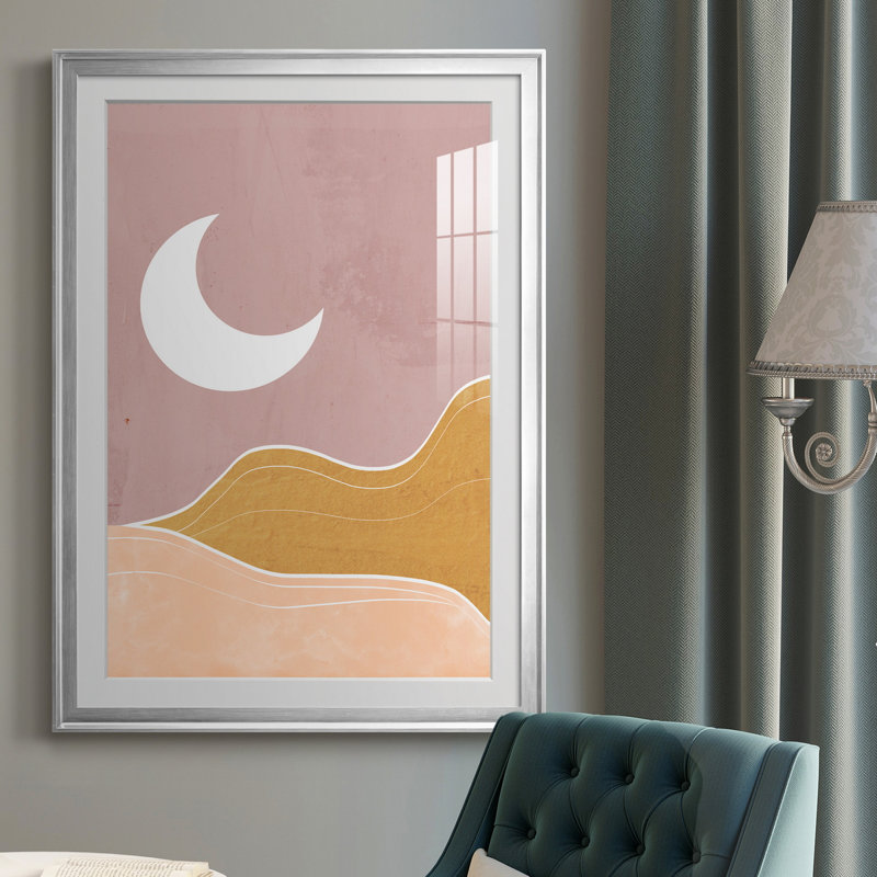Sedona Moon - impression encadrée, H 30,5 po x l 42,5 po x P 1,5 po, Argent