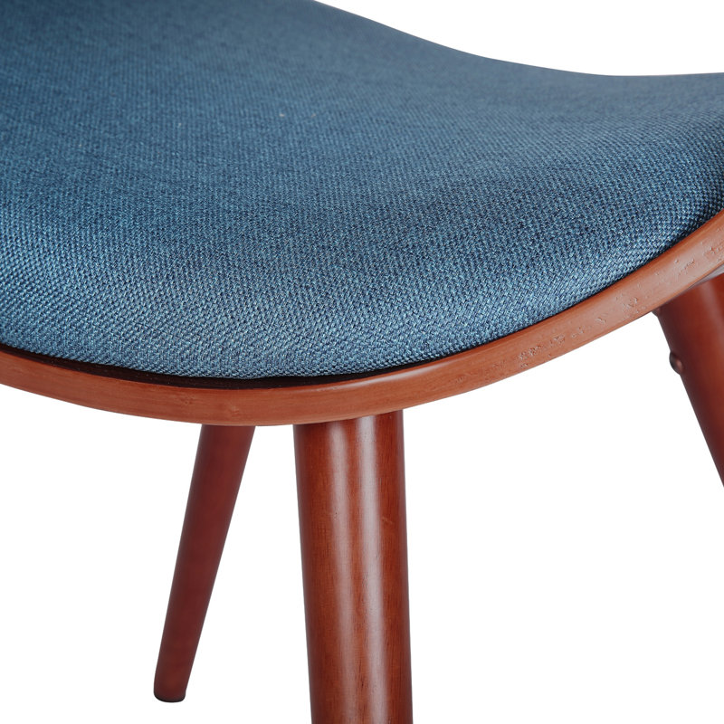 Garley Fabric Mid-Century Dining Chair, Blue
