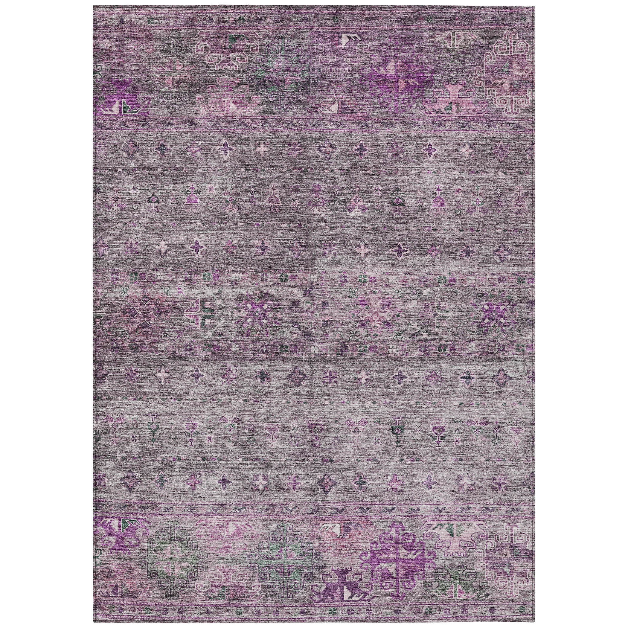Addison Rugs Machine Washable Indoor/Outdoor Chantille ACN1220 Purple