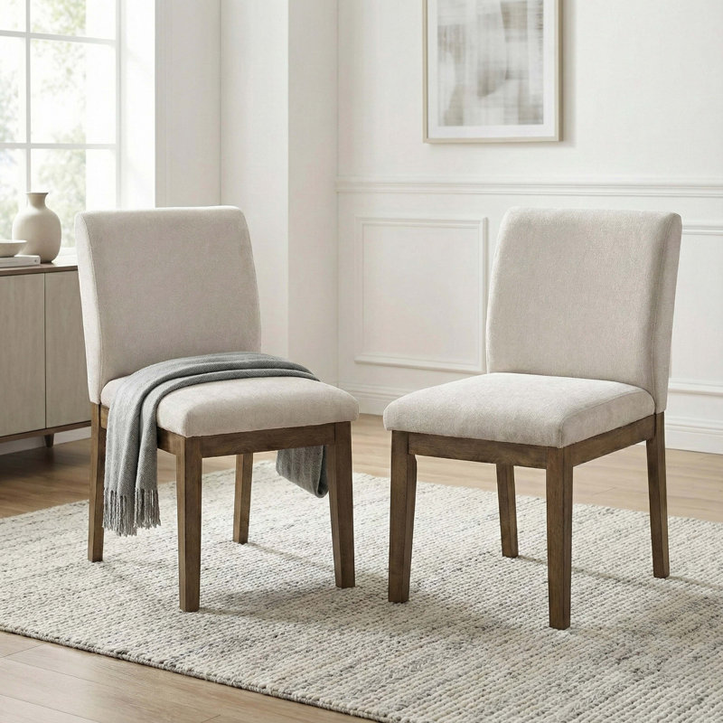 Ensemble de 2 meubles de salle à manger de style campagnard transitionnel gris-brun