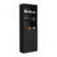 Vinton 2-Door Bookcase With Upper Shelves, Black