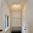Modern LED Minimalist 12 Inch White Flush Mount Ceiling Light Fixture With Moon Surface Design, 4000K 18W Natural Light Lamp