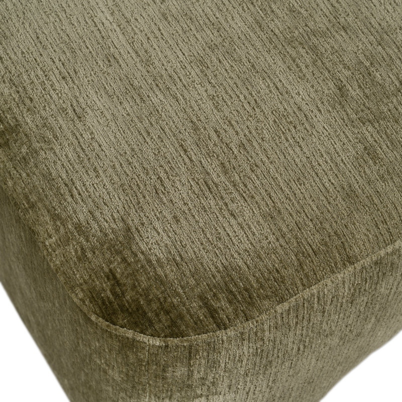 Ovaish - Modern Olive Green Fabric Bench