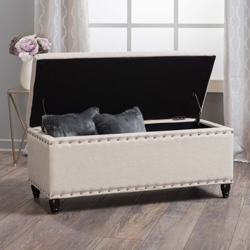 Flip top Storage Bench, Wheat