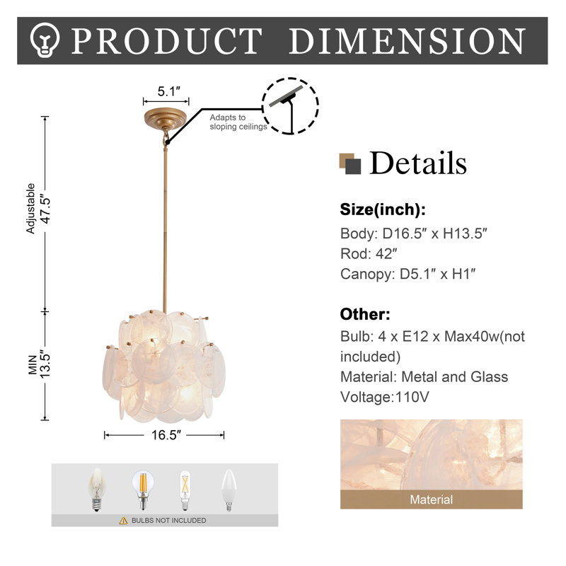 Plafonnier encastré 3 lumières Sabina