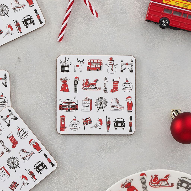 Cork Square 4 Piece Coaster Set