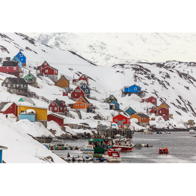 Kangamiut Village - Wrapped Canvas Print, 30cm H x 46cm W x 3.8cm D