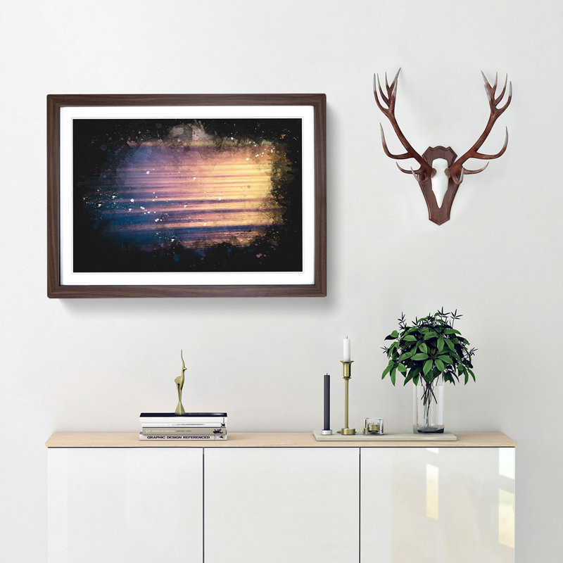 Calming Ocean - Framed Print, 33cm H x 45cm W x 2cm D, Walnut Framed
