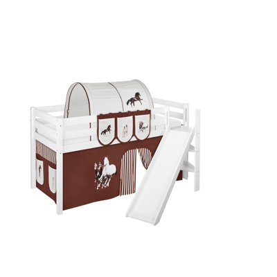 Jelle Mid Sleeper Bed with Curtain