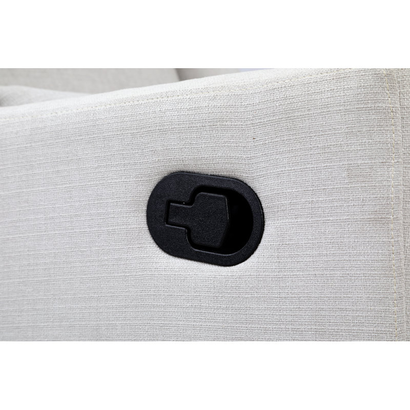 Pronto Swivel Glider Recliner With Pillow, Blanco
