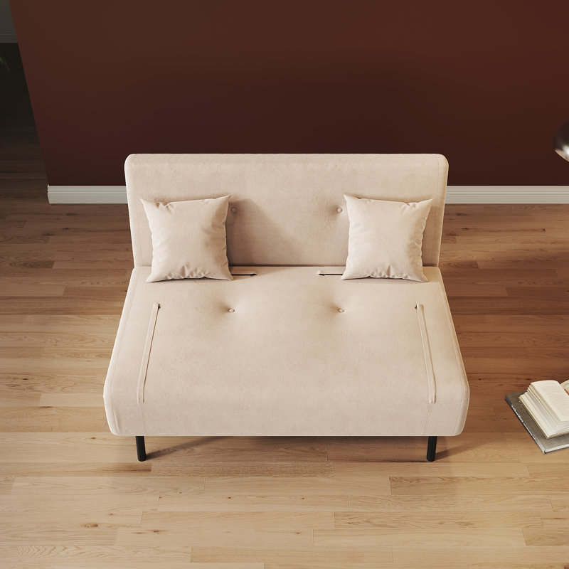 2 Seater Sofa Bed, Khaki