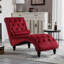 Chaise longue capitonnée en velours-290435525