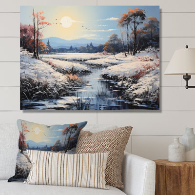 Winter Rivier Tranquility I, reproduction d'art sur toile