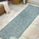 Tapis sarcelle / gris tissé texturé Hagerman