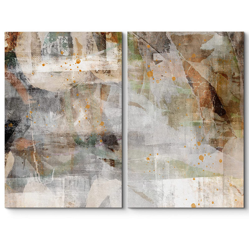 "Abstract Abstract Paint", reproduction d'art sur toile, Toile tendue, H 24 po x l 36 po x P 2 po