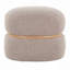 Repose-pieds contemporain en tissu et bois naturel