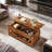 Sparta 47.3'' Lift Top Extendable Coffee Table With Hidden Storage & Open Shelf, Lift Top Coffee Table with Stable Legs, Square Living Room Table with Storage-88633446